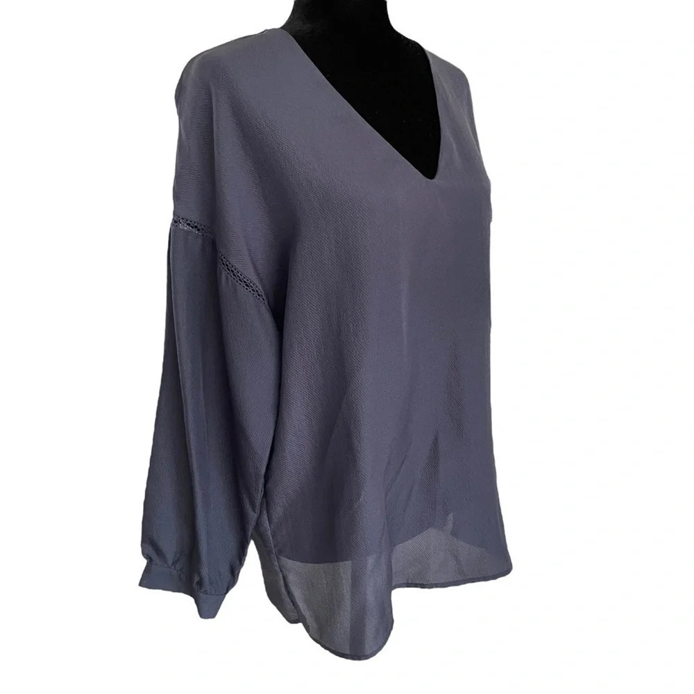 Gerard Darel Navy Silk Blouse